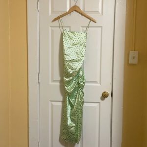 Midi dress with slit